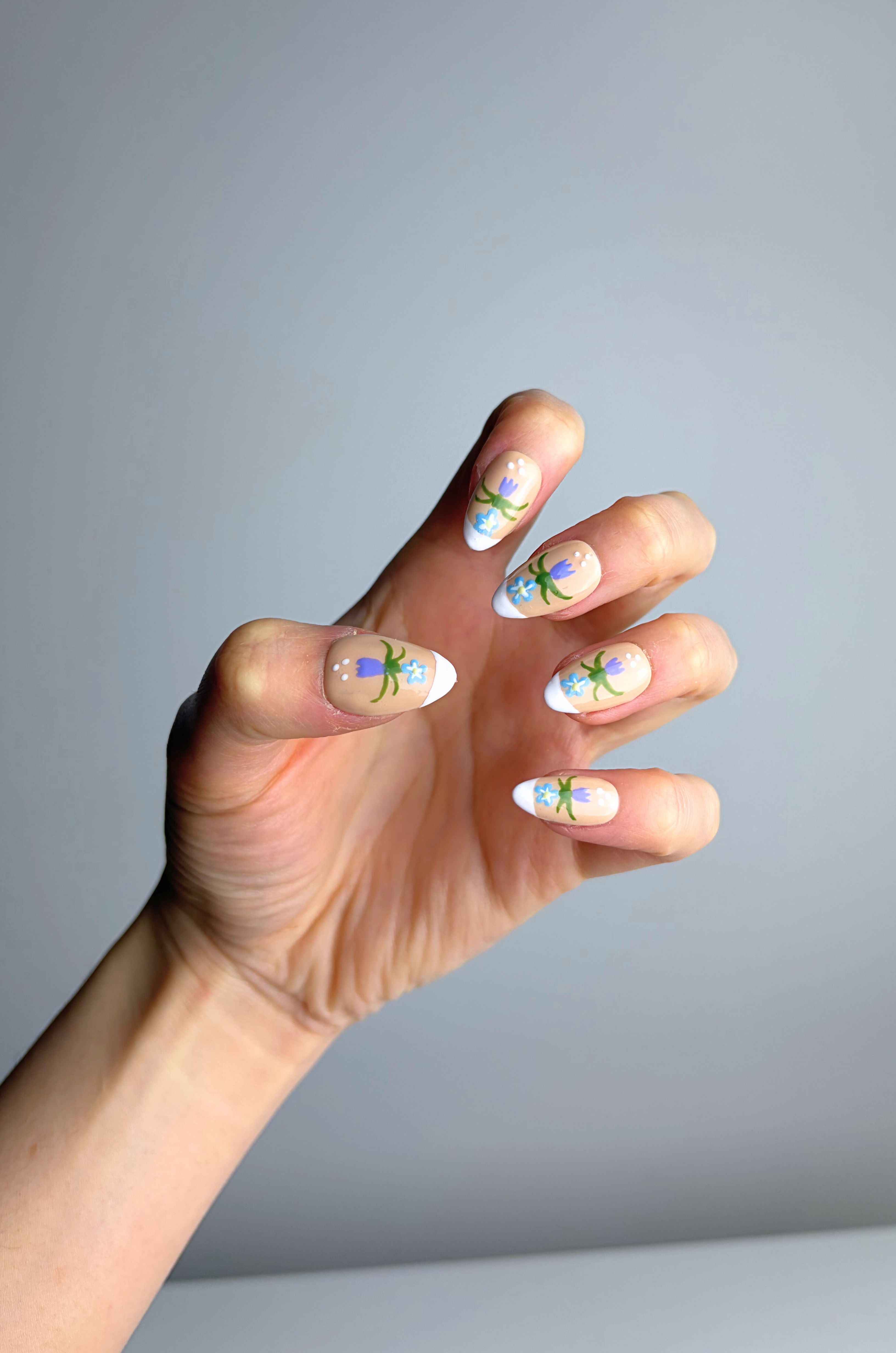 Förgätmigej & blåklocka | NailFika® #8