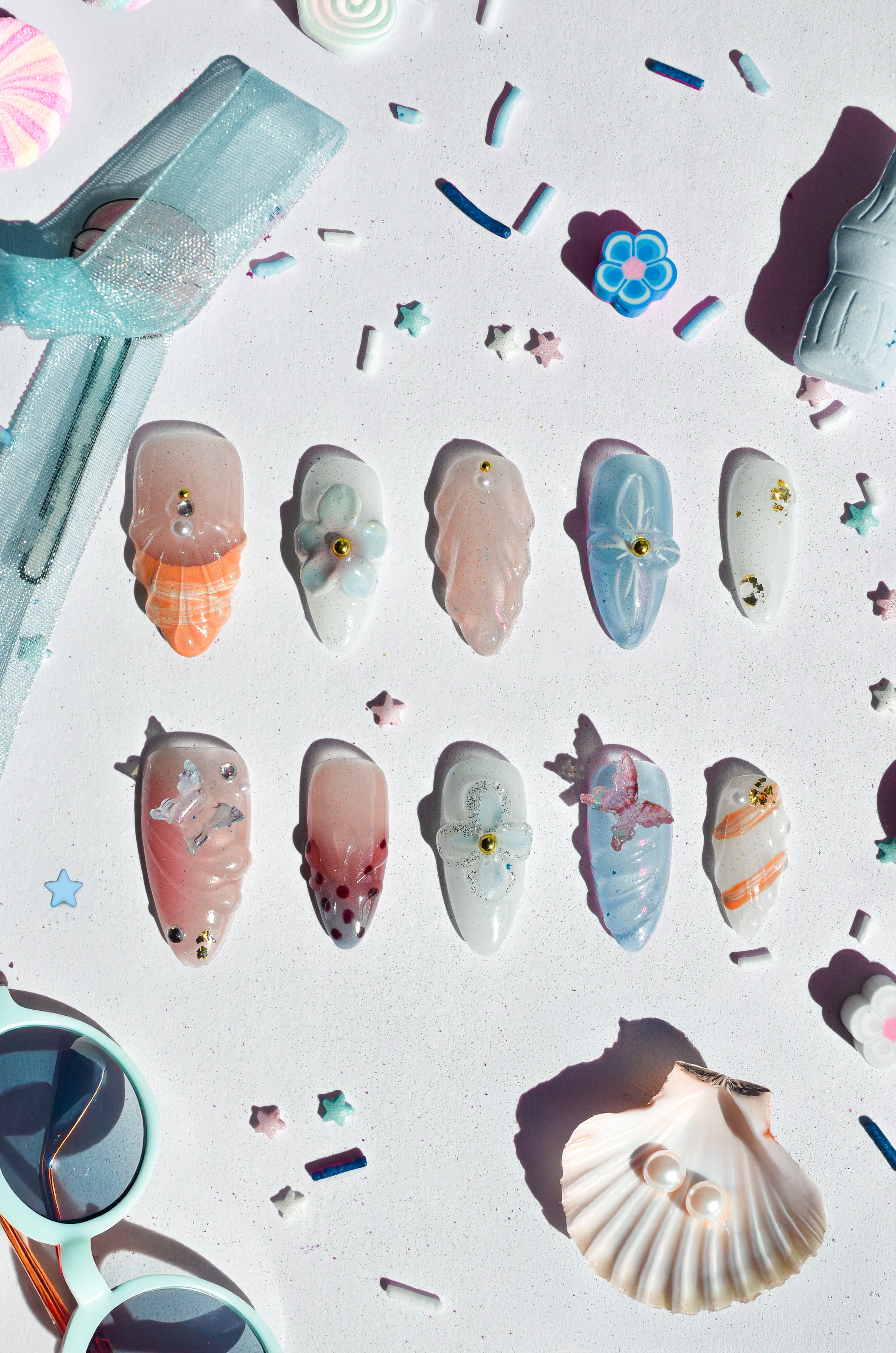 Ocean Breeze - beige &amp; pastel set