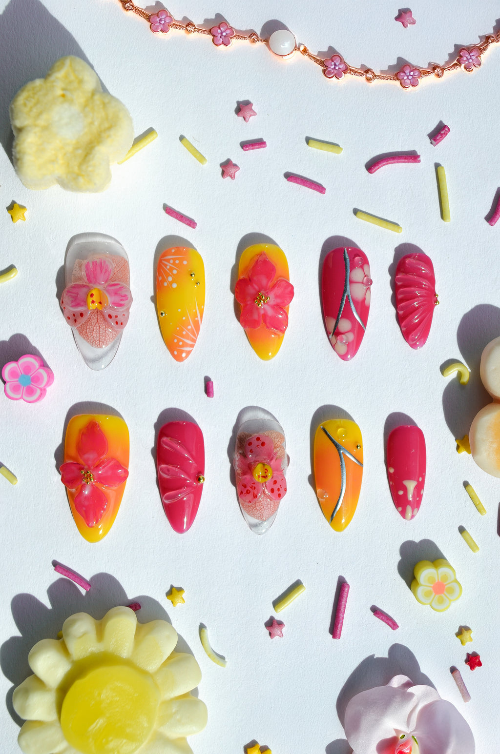 Orchid Dreams - yellow &amp; purple set
