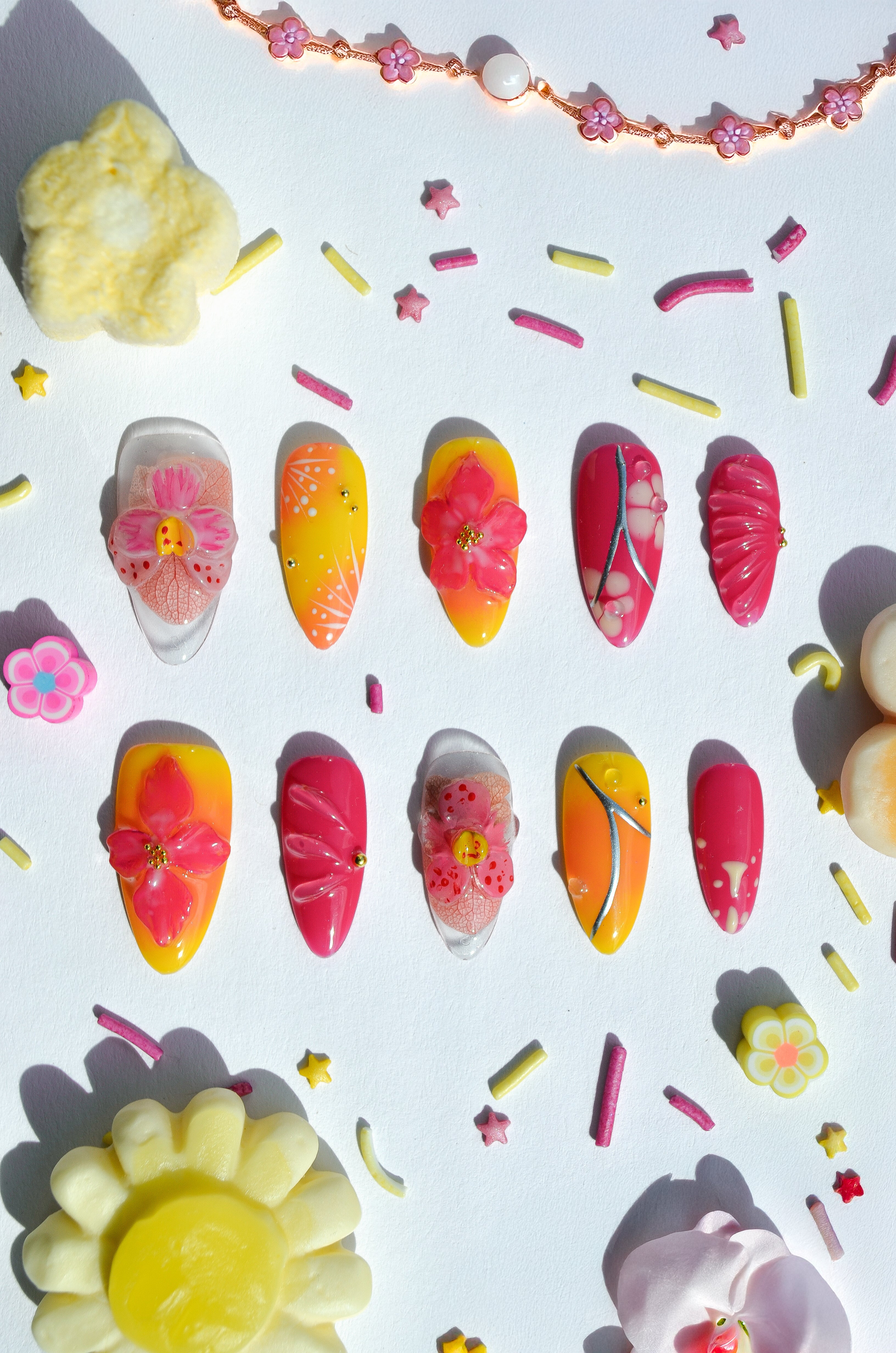 Orchid Dreams - yellow &amp; purple set